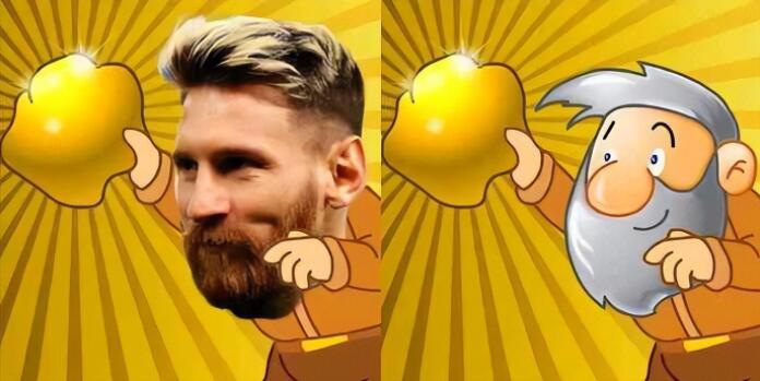 梅西長(zhǎng)得好像黃金礦工