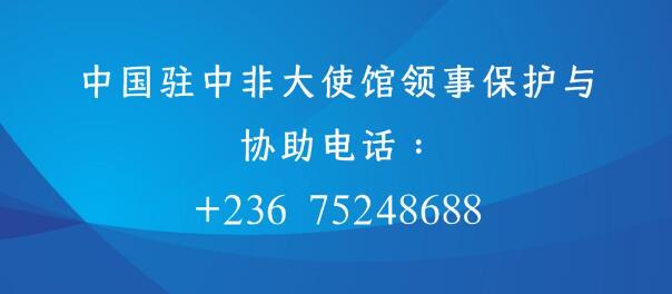 駐中非使館提醒中國公民立刻撤離