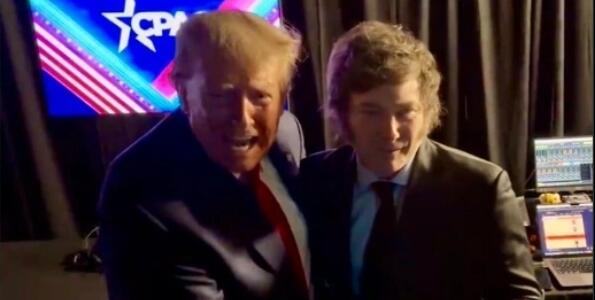 阿根廷特朗普親密擁抱特朗普