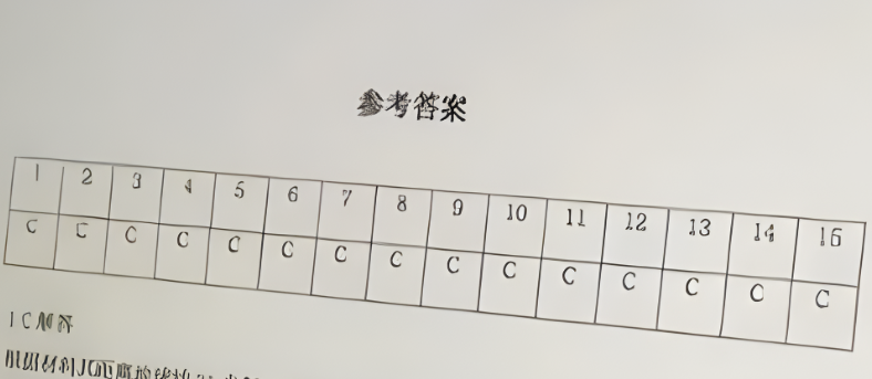 都選C的試卷終于出現了