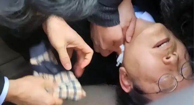 李在明遇襲現場曝光